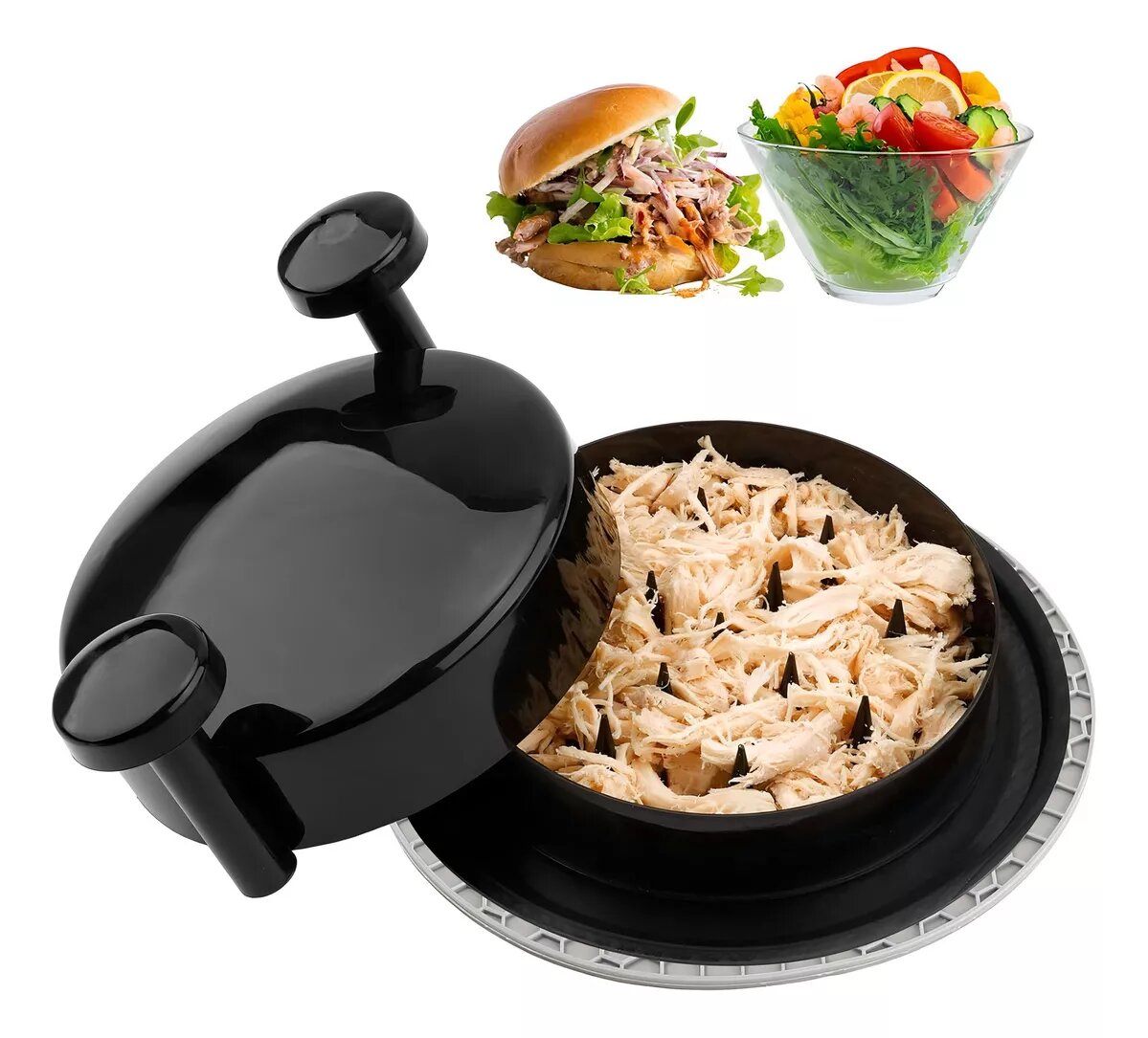 Desmenuza tus carnes sin quemarte y en segundos.